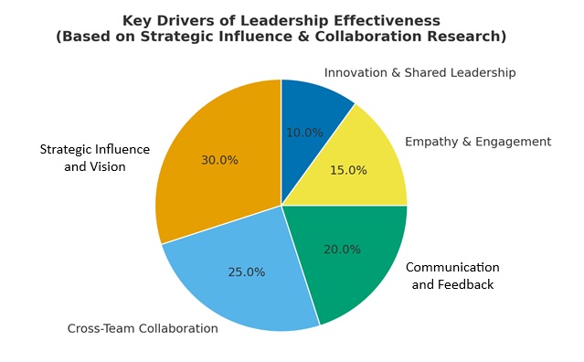 Pie chart of leadership and strategic influence
